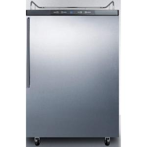 imageSummit Appliance SBC635M7NKSSHV Freestanding Commercially Listed Beer Dispenser with Auto Defrost Digital Thermostat Stainless Steel Door Professional Thin Handle and Black Cabinet