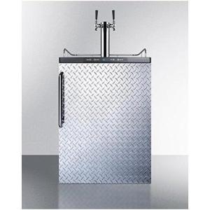 imageSummit SBC635MBIDPLTWIN Wine Dispenser Silver With Diamond Plate