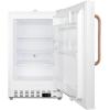 imageSummit Appliance ALFZ36LMCTBC 20 Wide Builtin MOMCUBE Residential Allfreezer in White with Copper Towel Bar Handle Keyed Lock Door Storage Digital Controls and Manual Defrost OperationWhite