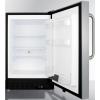 imageSummit Appliance ALFZ37BCSS Builtin Undercounter ADA Compliant Residential AllFreezer with Stainless Steel Cabinet Towel Bar Handle Door Storage Adjustable Thermostat and Manual DefrostStainless Steel