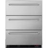 imageSummit Appliance EQFM3DADA 24 Wide 3Dawer Manual Defrost AllFreezer ADA Compliant for Builtin or Freestanding General Purpose Use in Stainless Steel Digital Thermostat 3 Pro Towel Bar Handles