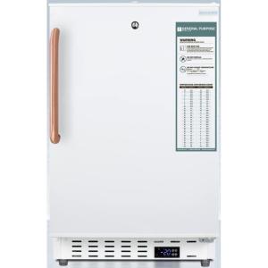 imageSummit Appliance ADA305AFTBC Builtin Undercounter 25C ADA Compliant AllFreezer in White Lock Pure Copper Towel Bar Handle Digital Controls Interior Baskets Access Port and Manual Defrost