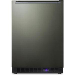 imageSummit Appliance SCFF53BXKSHHIM BuiltIn FrostFree Undercounter AllFreezer for Residential or Commercial Use with Icemaker Black Stainless Steel Door Horizontal Handle and Black CabinetBlack Stainless Steel
