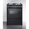 image:imageSummit Appliance TEM610CRW 24 Wide Slidein Electric Range in Black with Oven Window Light Lower Storage Compartment Broiler Pan Chrome Drip Pans Recessed Oven Door Pushtoturn Burner Knobs