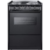 image:imageSummit Appliance TEM610CRW 24 Wide Slidein Electric Range in Black with Oven Window Light Lower Storage Compartment Broiler Pan Chrome Drip Pans Recessed Oven Door Pushtoturn Burner Knobs